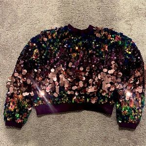 Purple Sequin Top